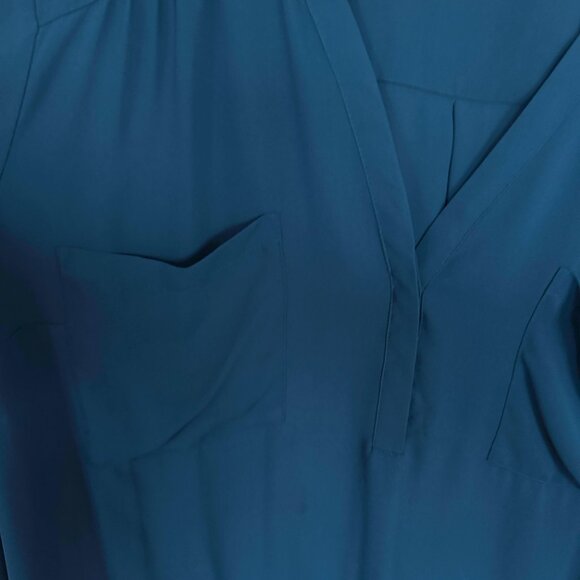 Torrid 4X TEAL Blue Green Harper 3/4 Sleeve Plus Size Top Blouse Tunic Pullover - Picture 5 of 15